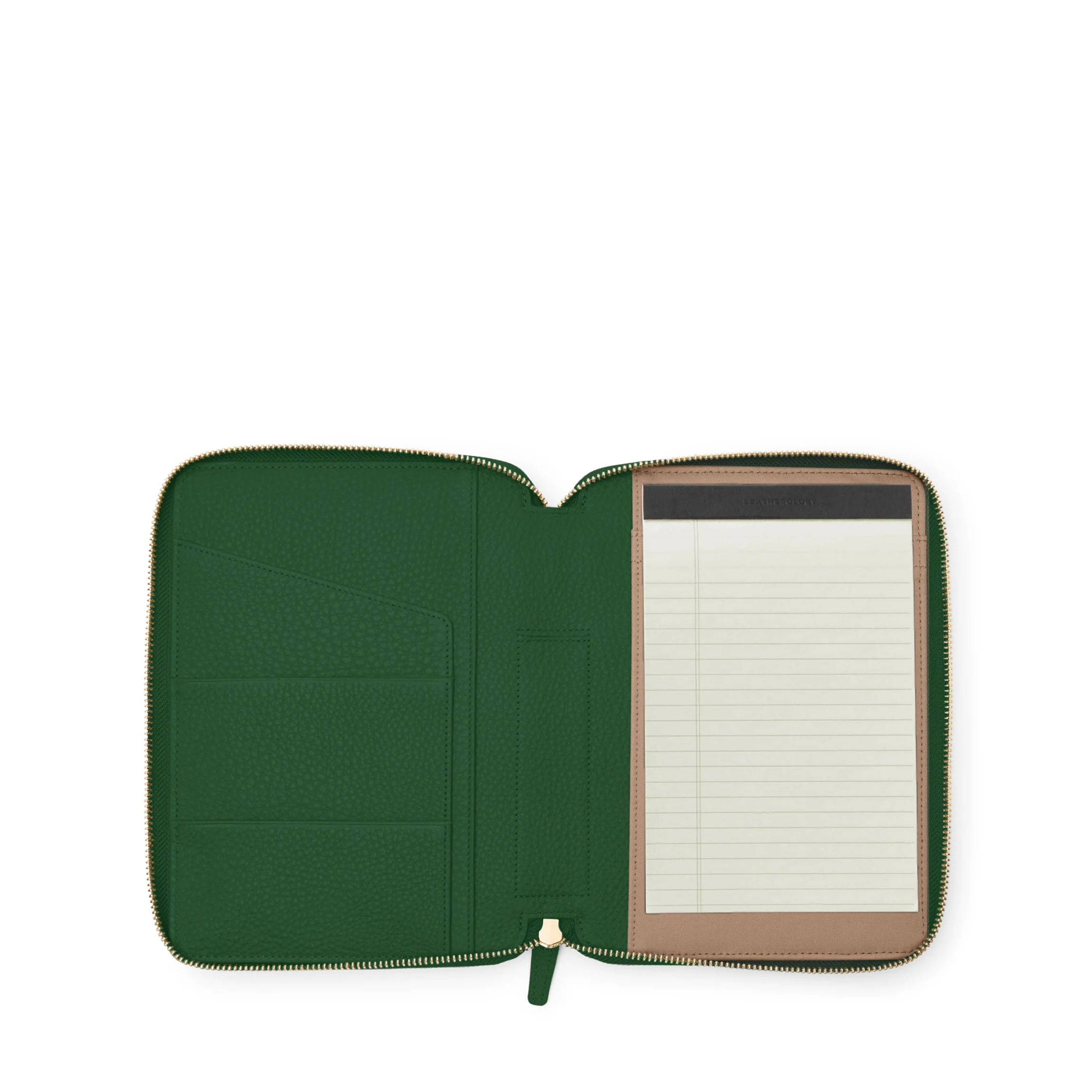 A5 Junior Zippered Padfolio Fairway Green