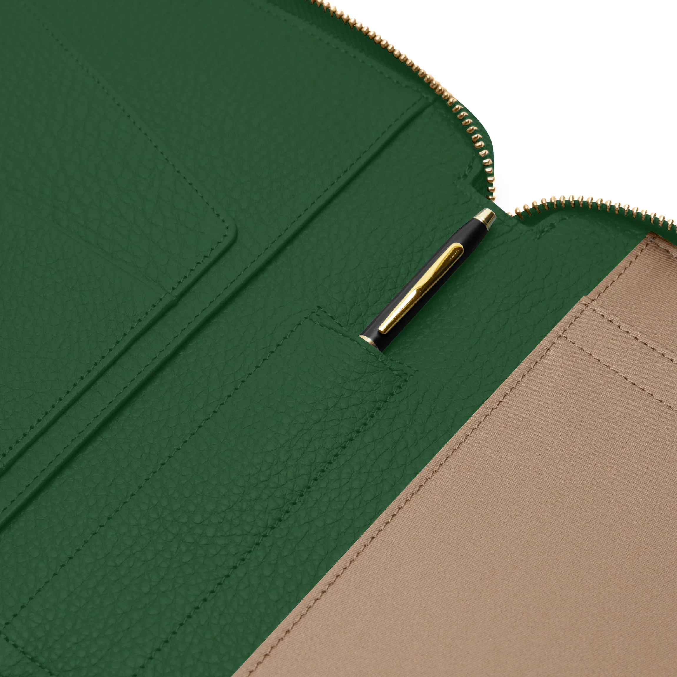 A5 Junior Zippered Padfolio Fairway Green - Image 3