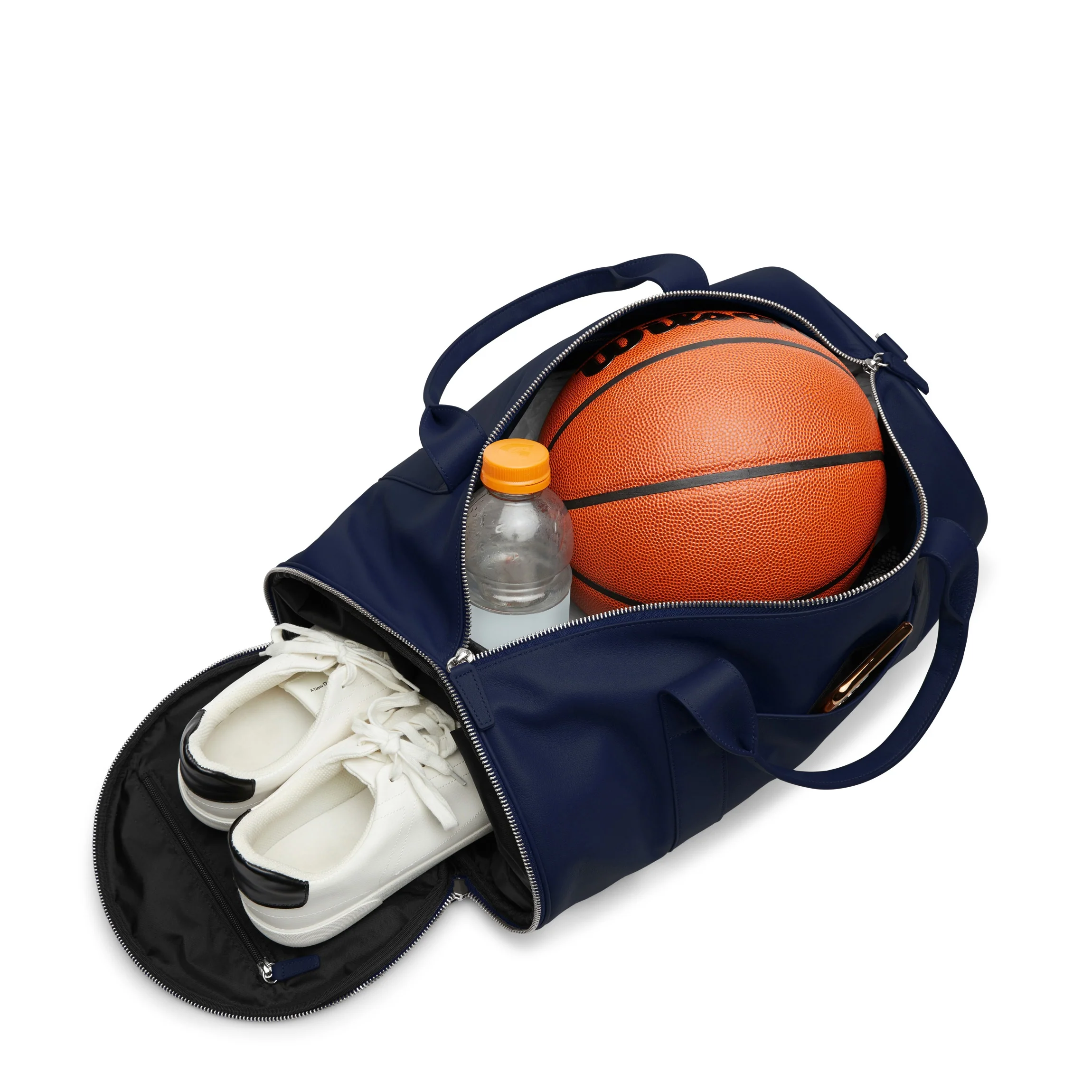 Barrel Gym Bag Navy Blue - Image 5