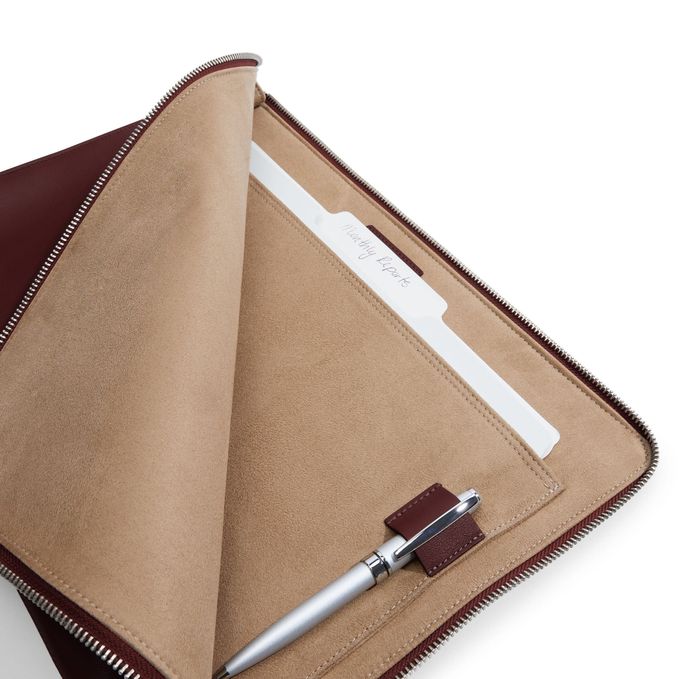 Gusseted Document and Laptop Holder Bordeaux - Image 4