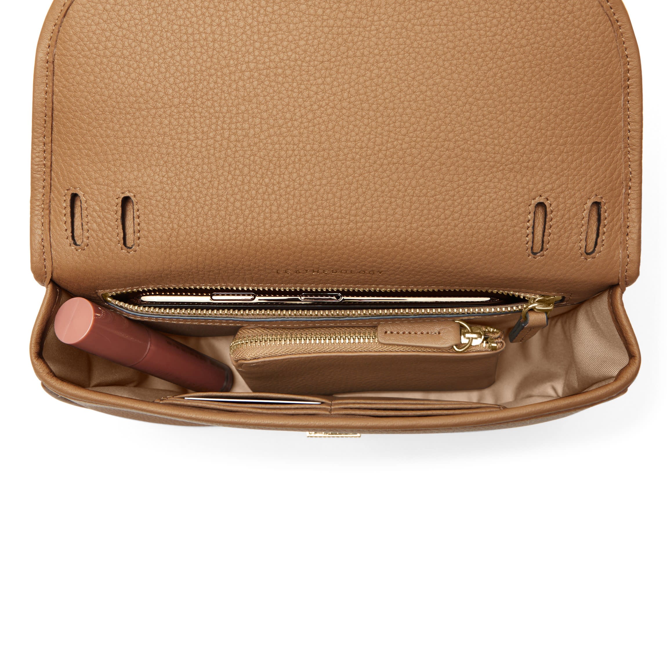 Katy Small Saddle Crossbody Camel - Image 7
