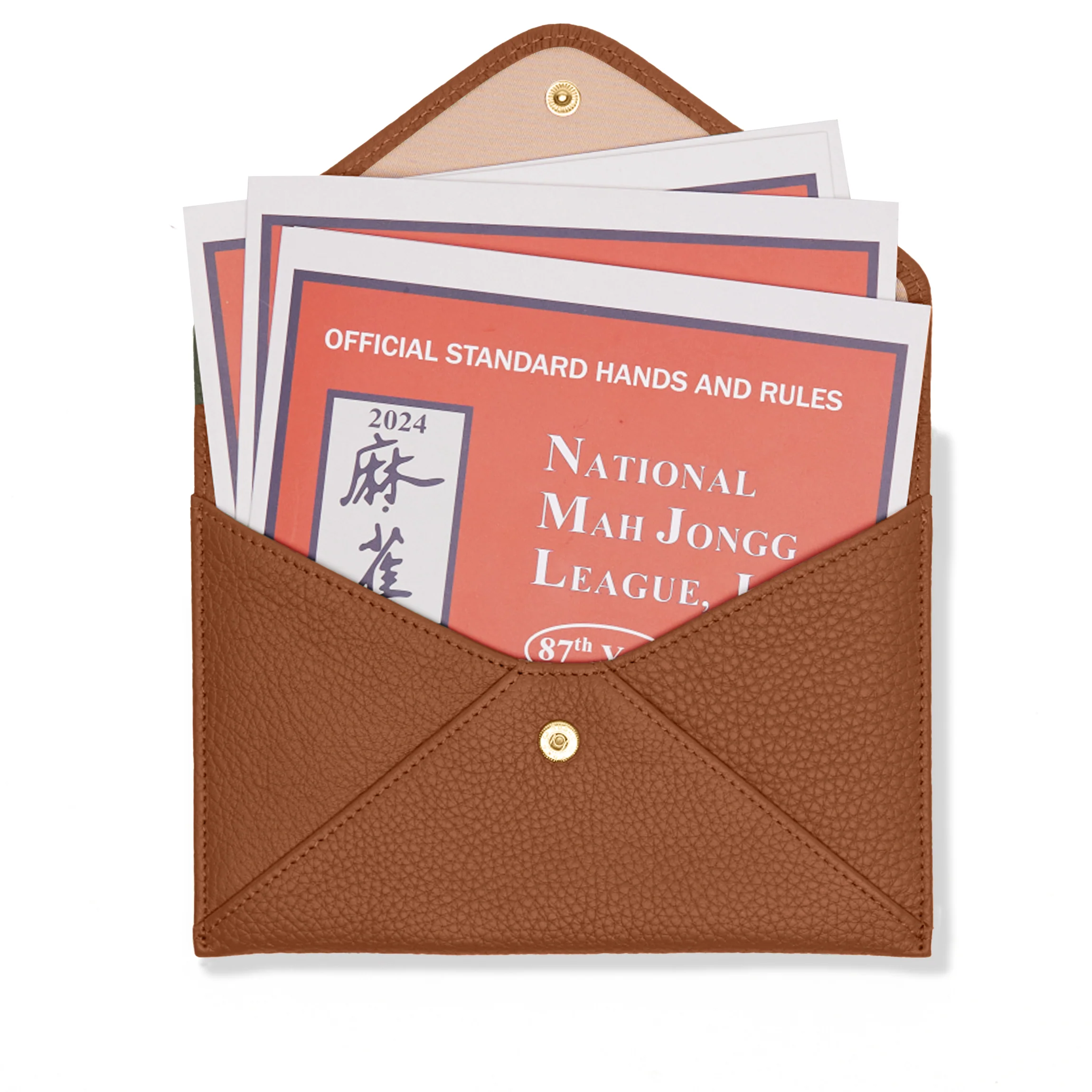 Mahjong Card Holder Saddle Brown - Image 4