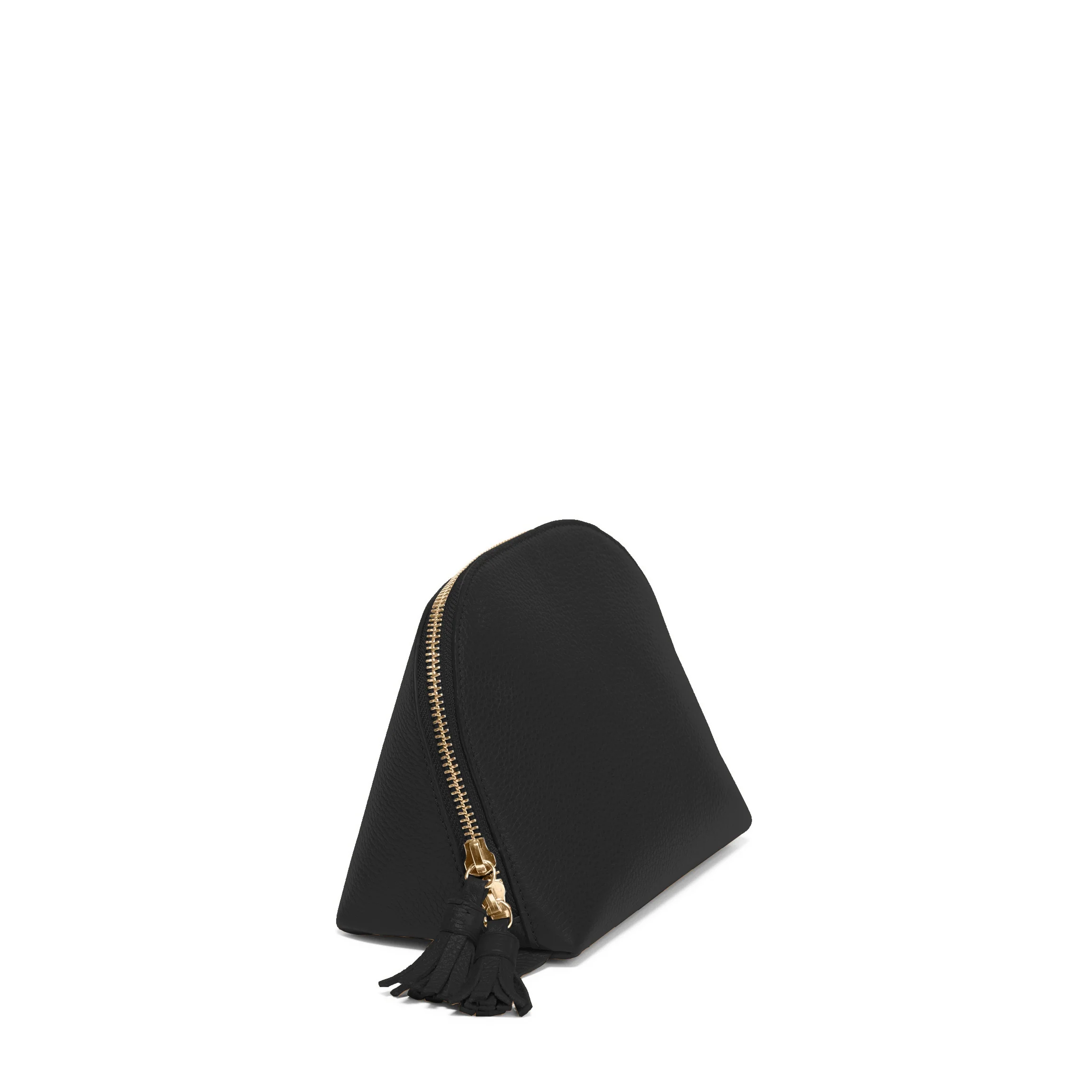 Medium Clamshell Makeup Bag Black Pebble - Image 2
