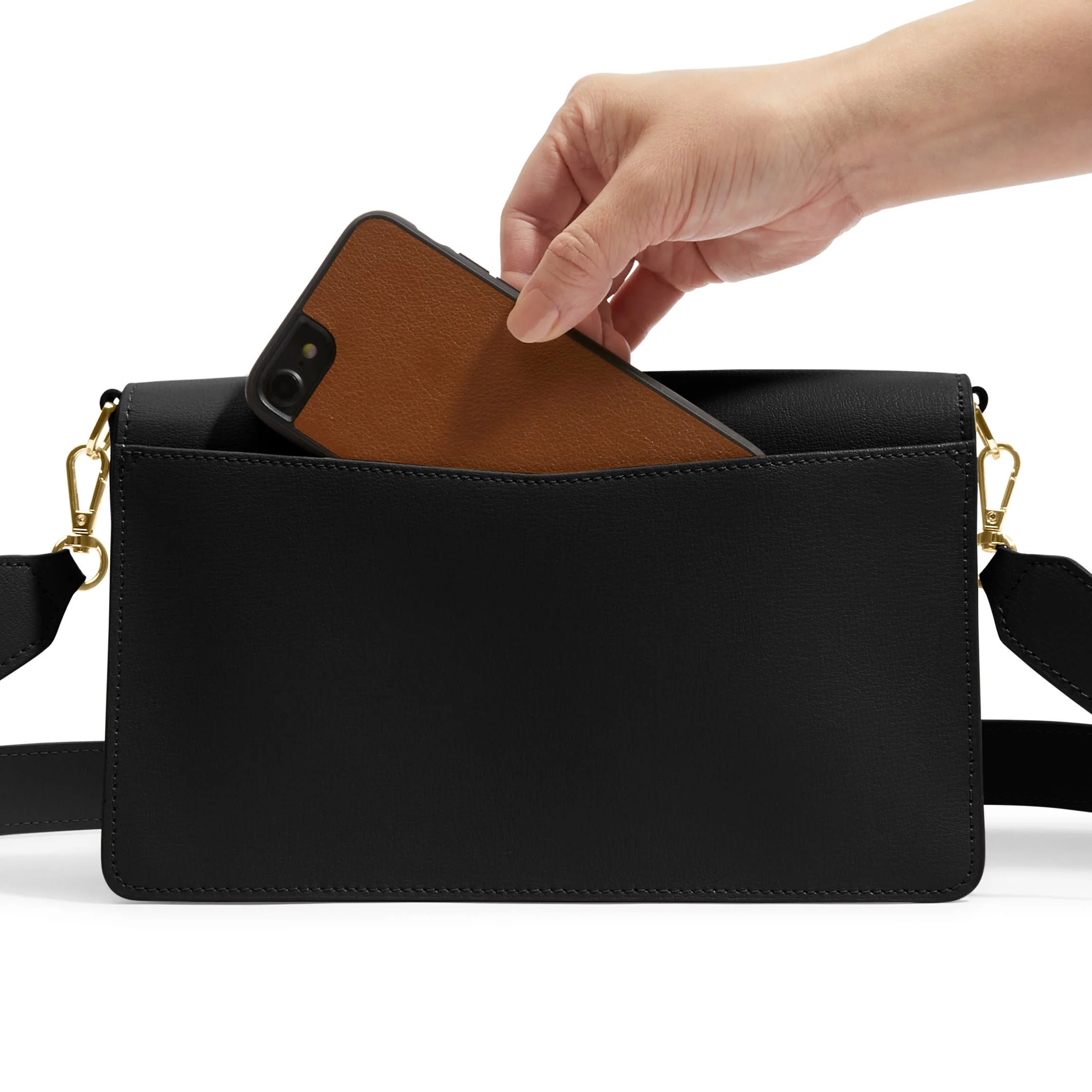 Medium Willow Envelope Bag Black - Image 5