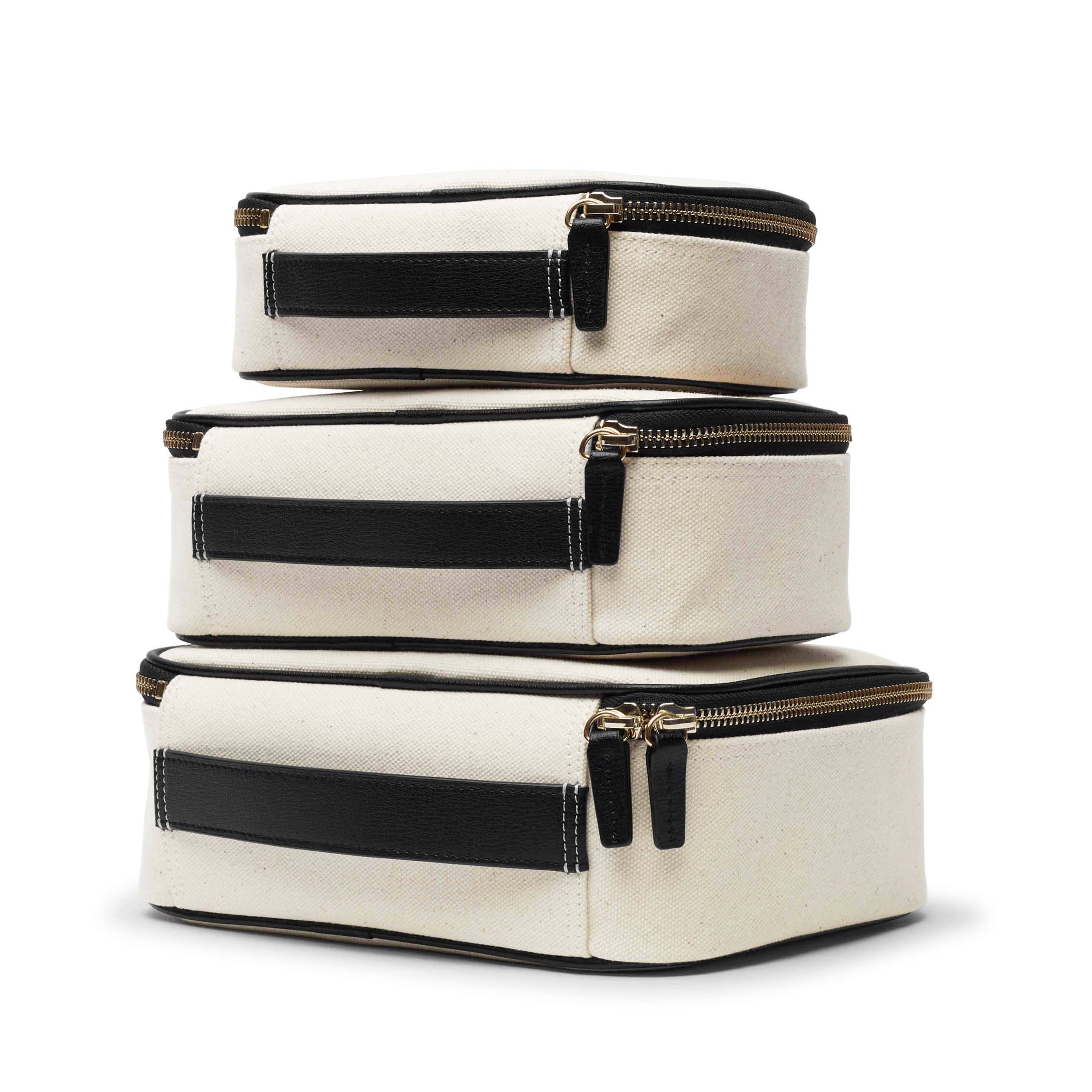 Nested Travel Organizer Trio in Canvas Natural Canvas/Black - Image 6