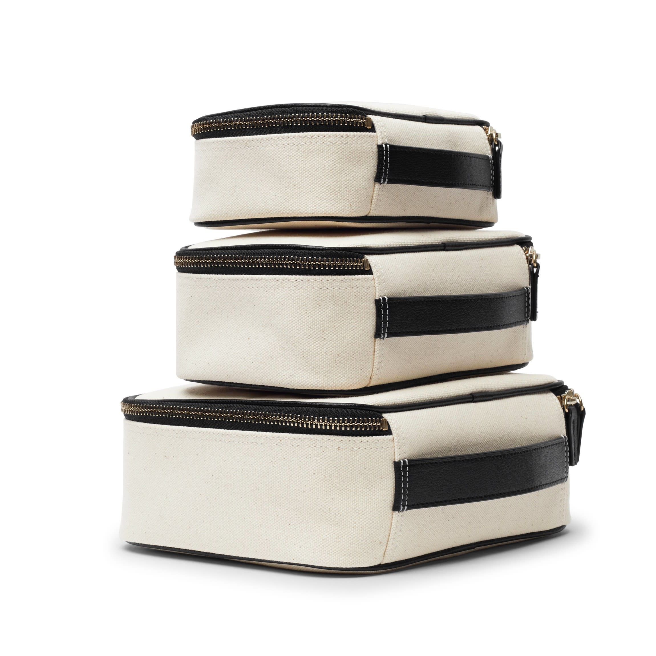 Nested Travel Organizer Trio in Canvas Natural Canvas/Black - Image 7