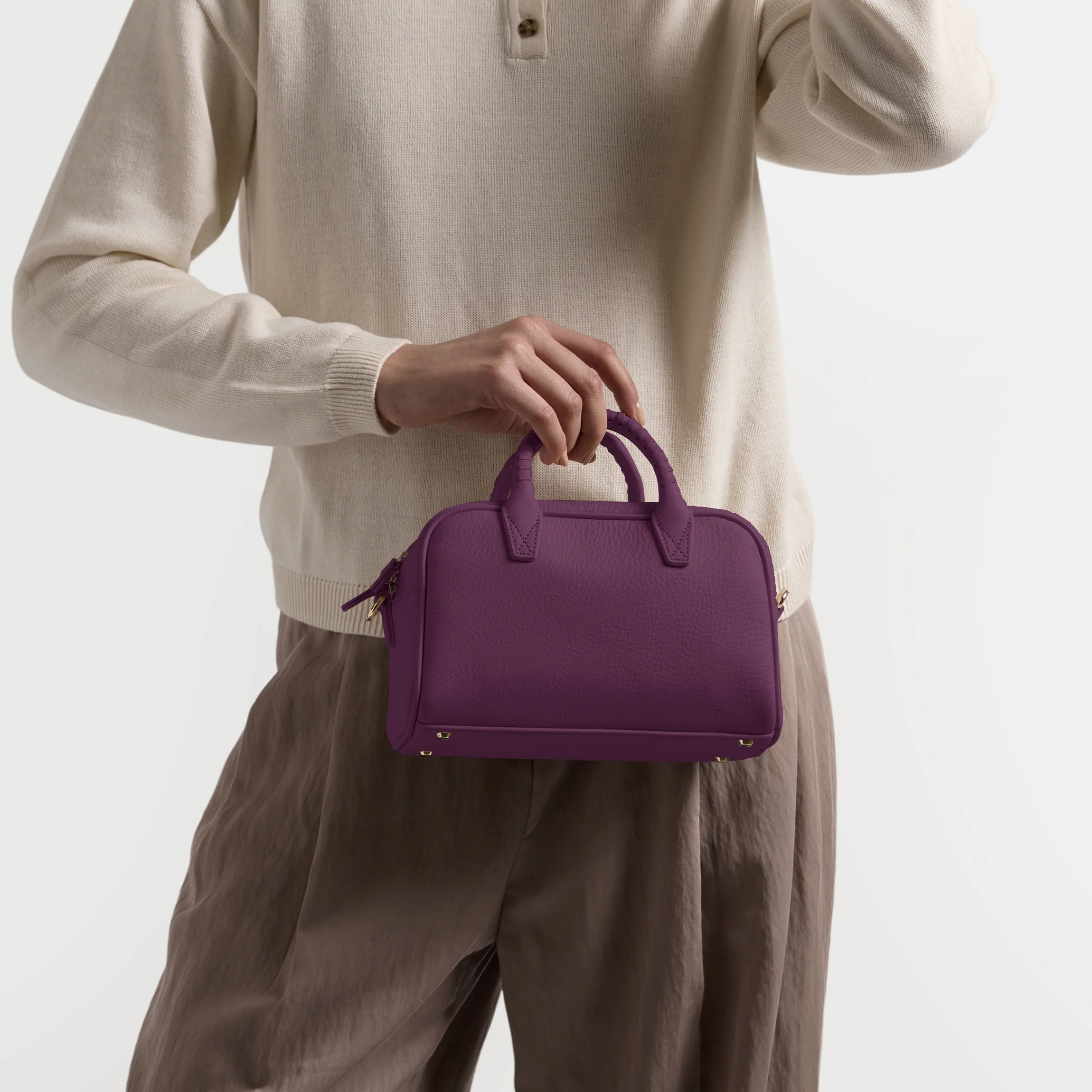 Park Mini Satchel Deep Plum - Image 3