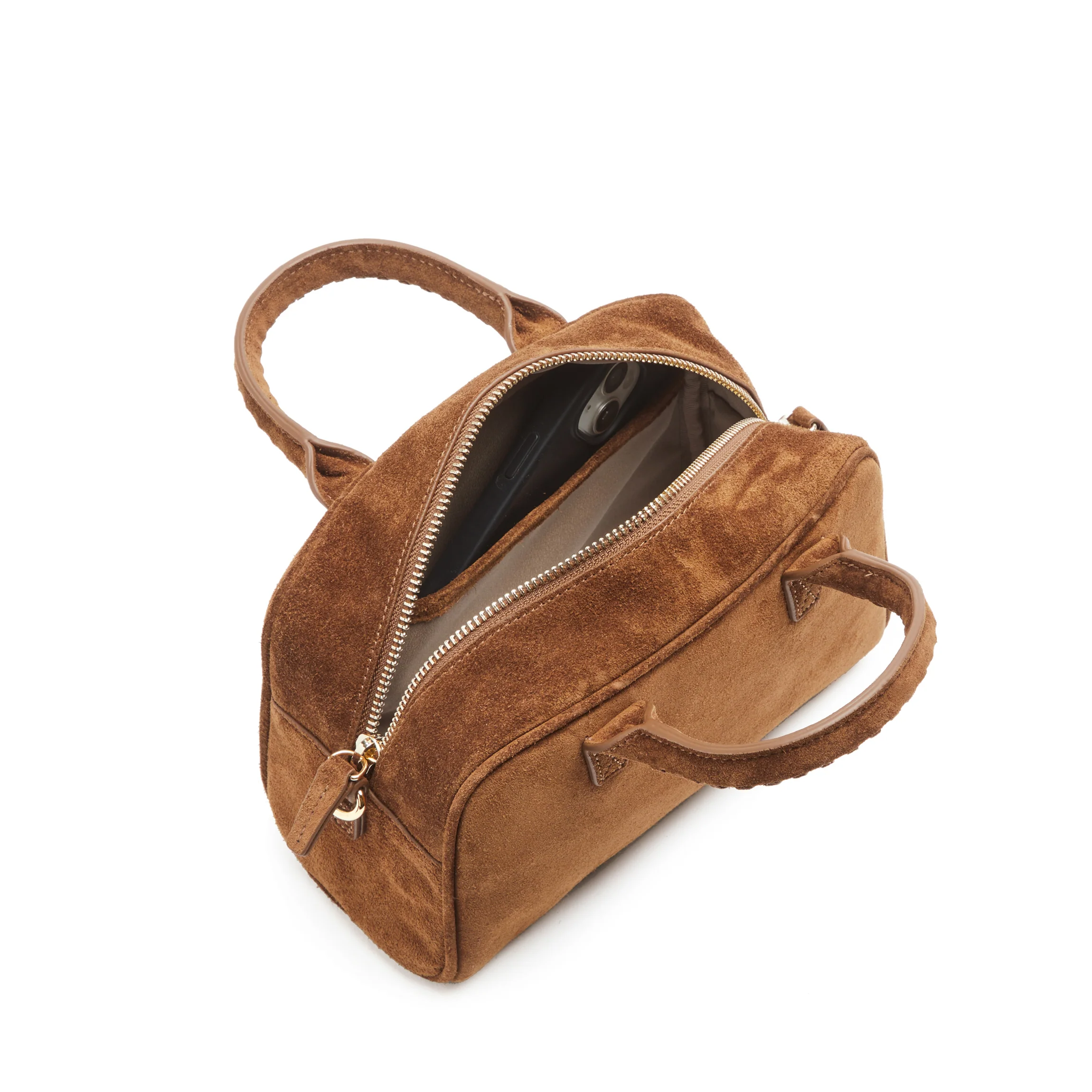 Park Mini Satchel Russet Suede - Image 7