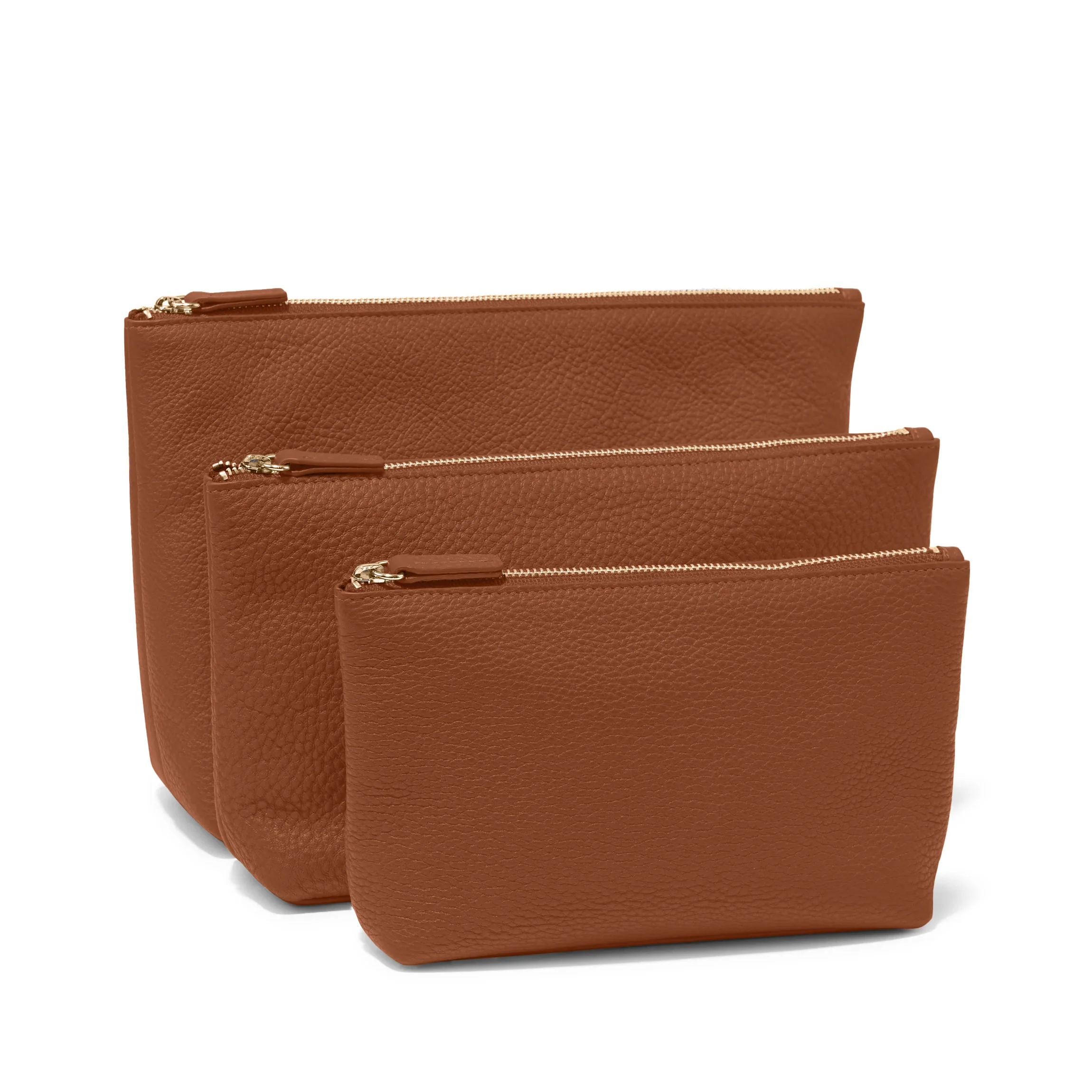 Standing Pouch Trio Saddle Brown