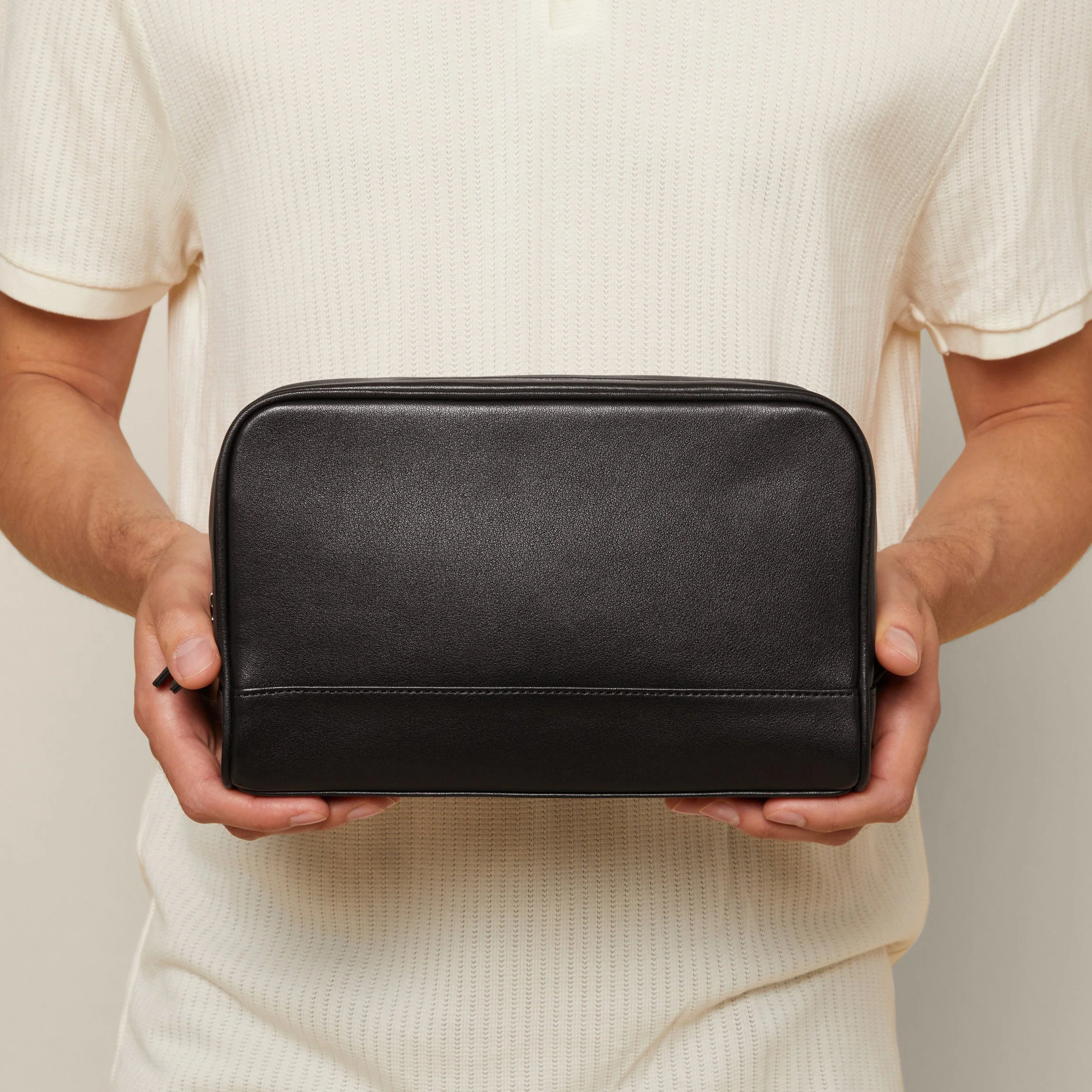 Top Zip Toiletry Bag Black Onyx - Image 4