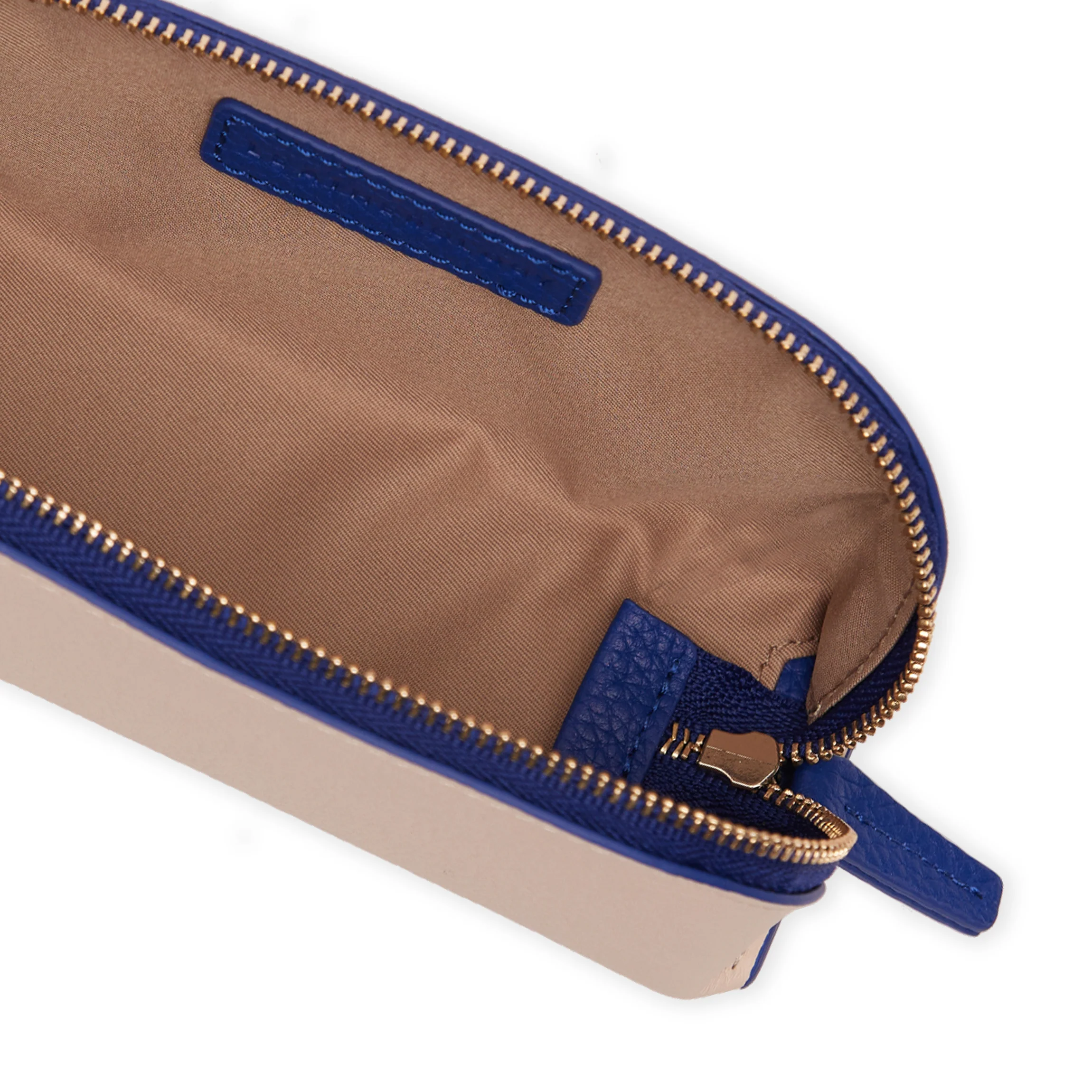 Travel Makeup Pouch Sand/Regatta Blue - Image 4