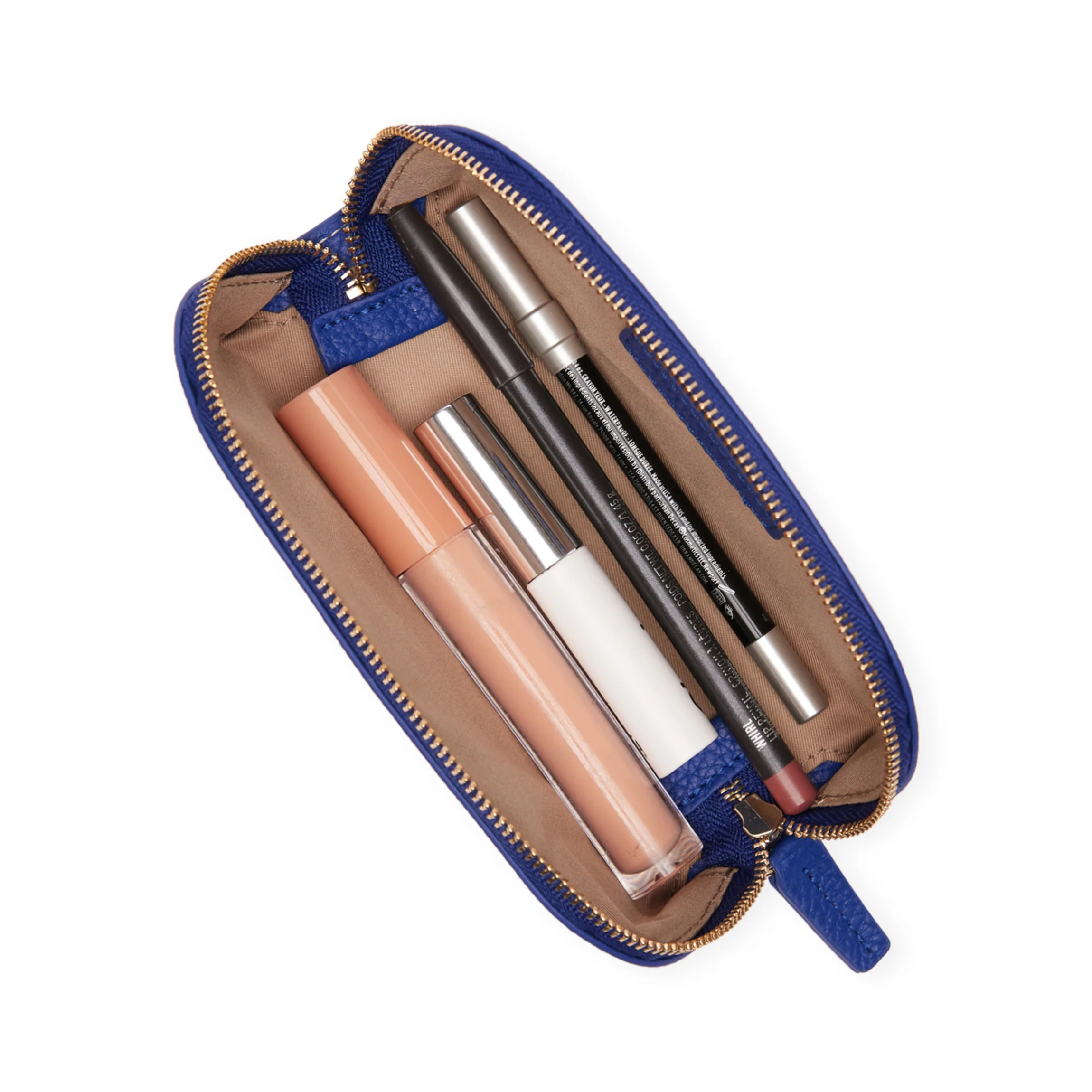 Travel Makeup Pouch Sand/Regatta Blue - Image 5
