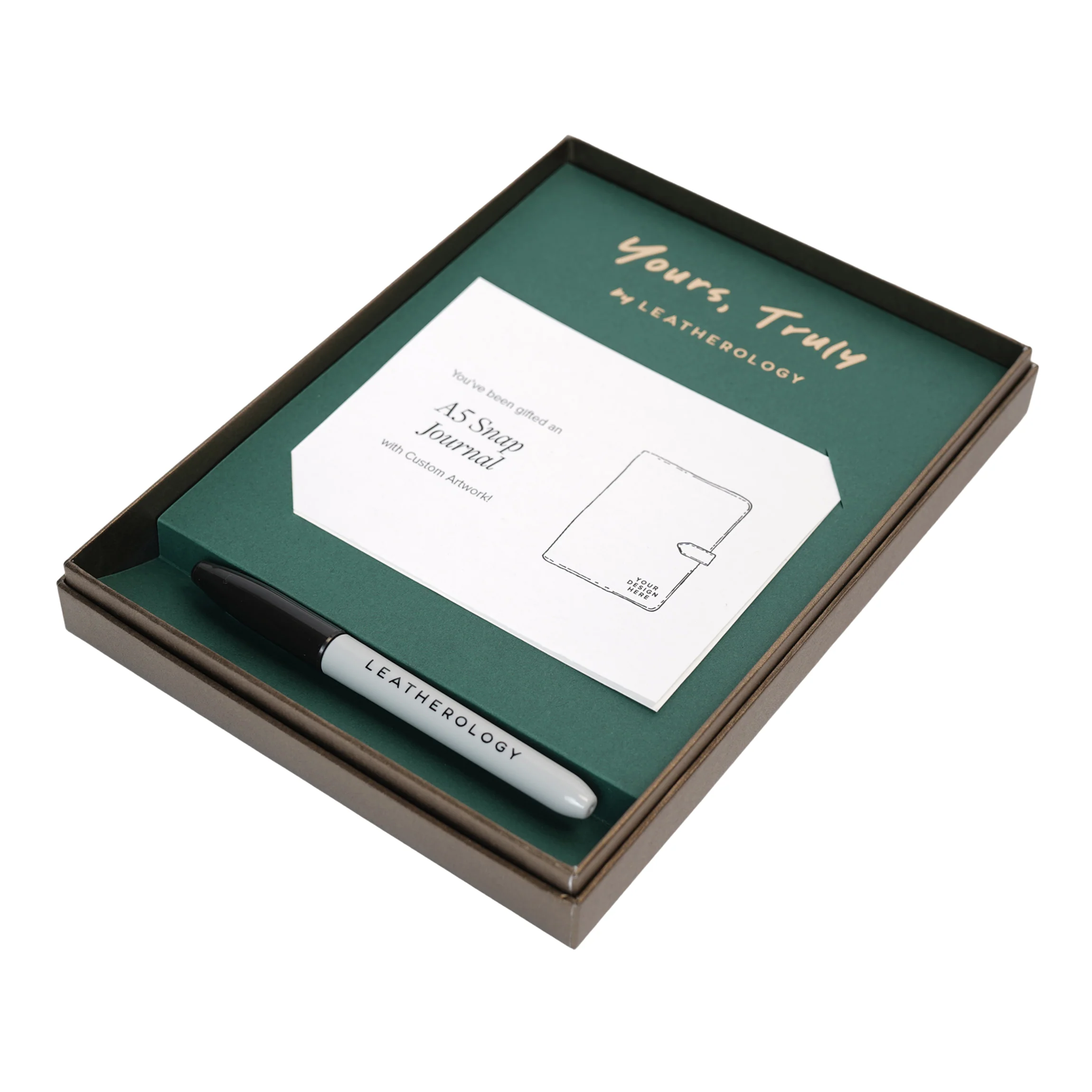 Yours, Truly A5 Snap Journal Gift Set Leather - Image 6